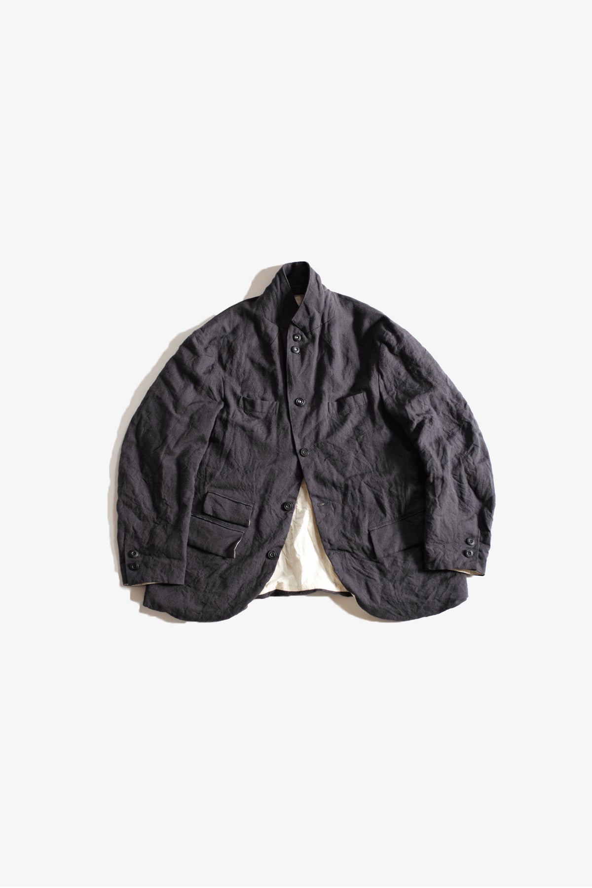 EESETT&Co 　サーヴァントジャケット　グレー　正面　フロントクローズ