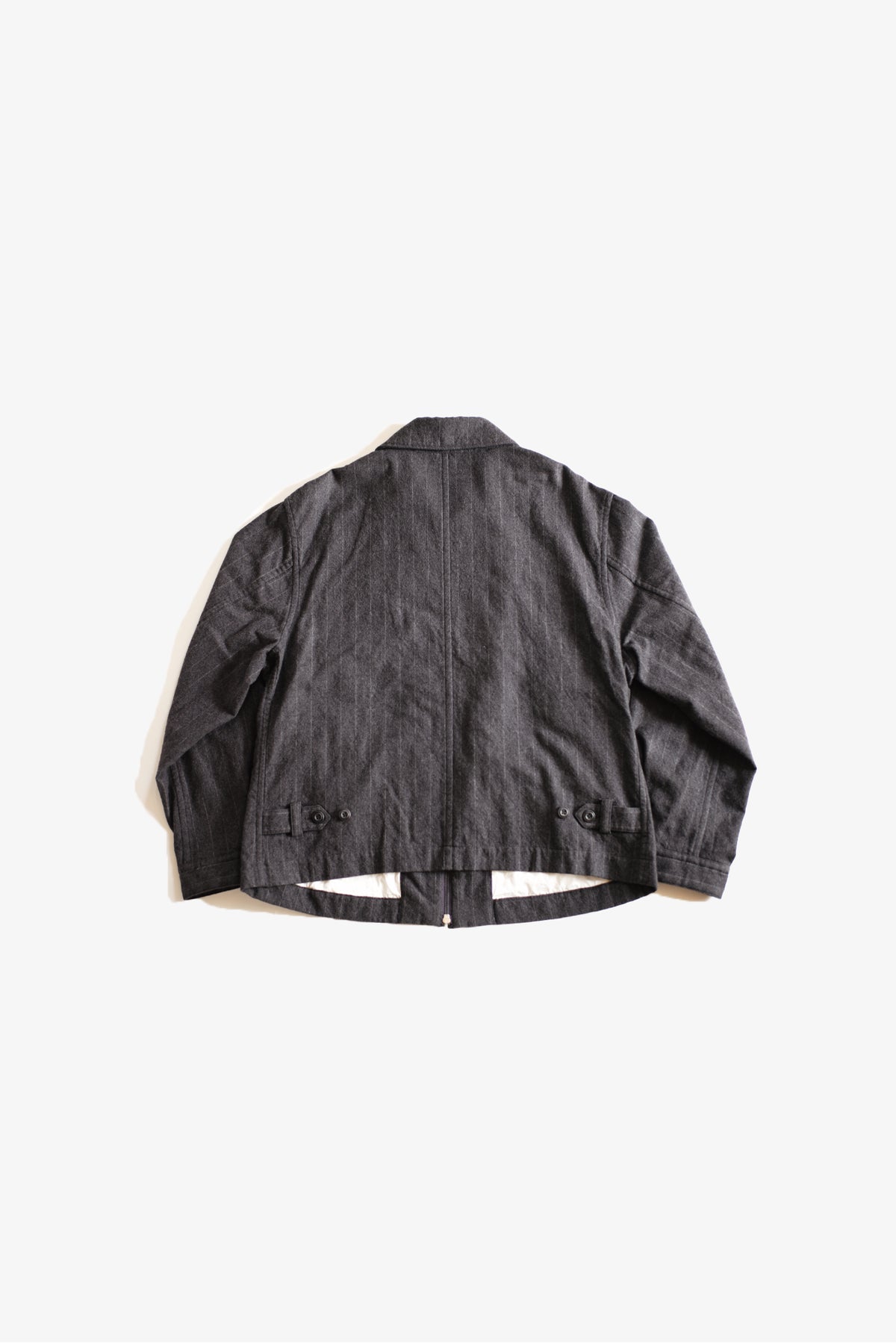 EESETT&Co 　ジップブルゾン　グレーストライプ　背面